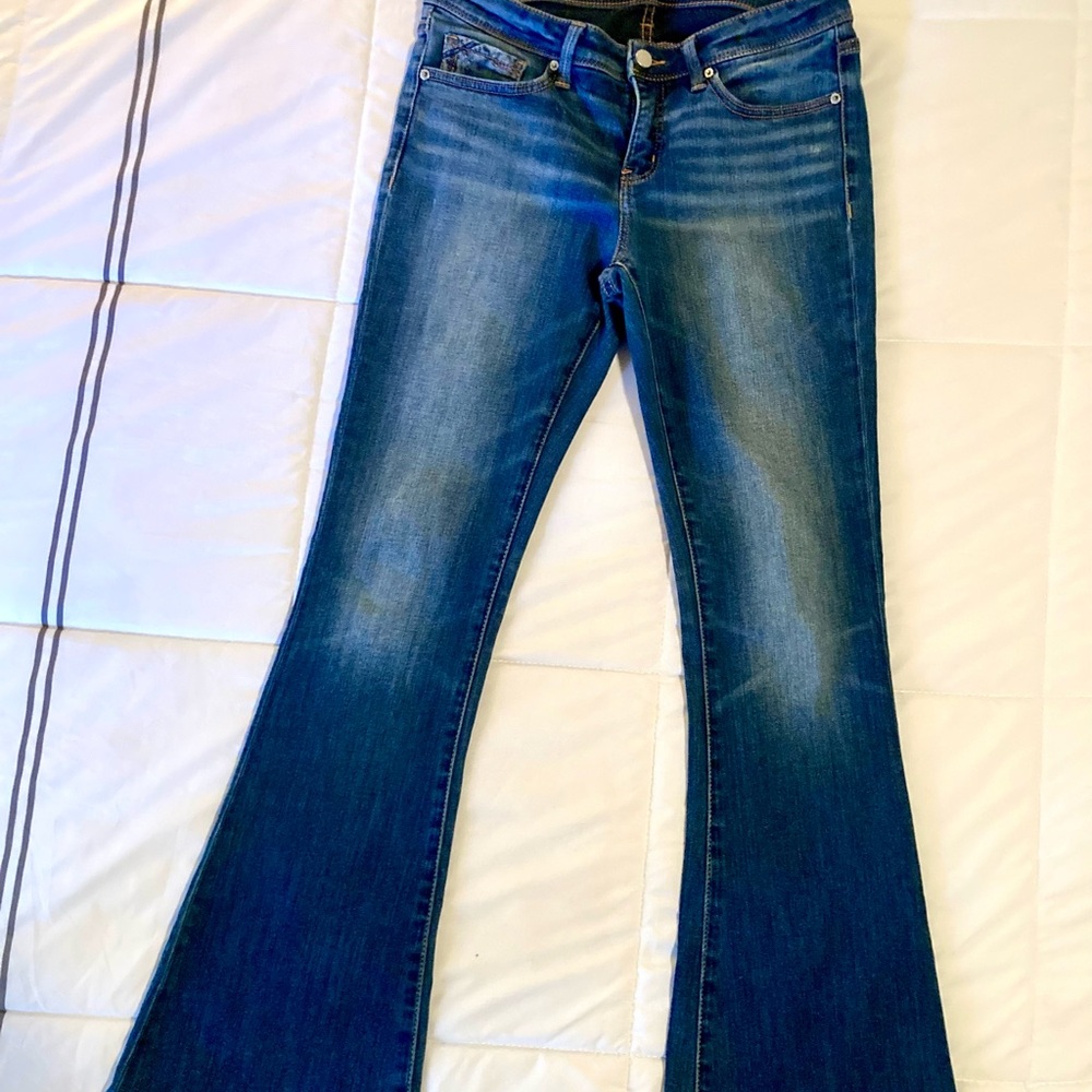 Buckle Dark Blue Flare Jeans